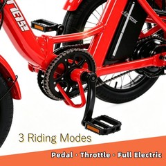 Daibot 350W Foldable Mobility Trike 3 Wheel Adult Removable Battery Cargo Basket
