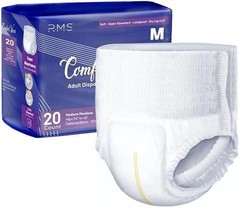 Comfort Wear Incontinence Adult Pull-Ups, Medium (34–46″) | Leak-Proof 20-Count