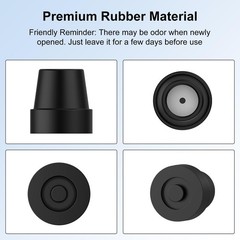 Quad Cane Tips 1/2 inch Set of 8, Heavy Duty Replacement Rubber Foot Pad, Non…