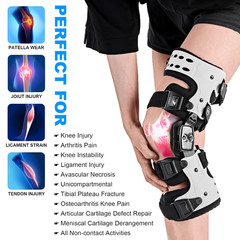 OA Unloader Knee Brace for Osteoarthritis & Joint Pain Relief – Left White