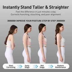 WNIEYO Back Brace Posture Corrector for Women Shoulder Straightener M/L, Pink