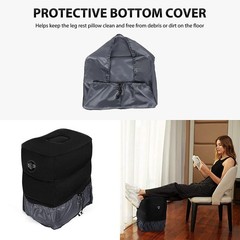 Povinmos Inflatable Foot Rest Pillow for Travel, 7.5*5.5 Inch, Black