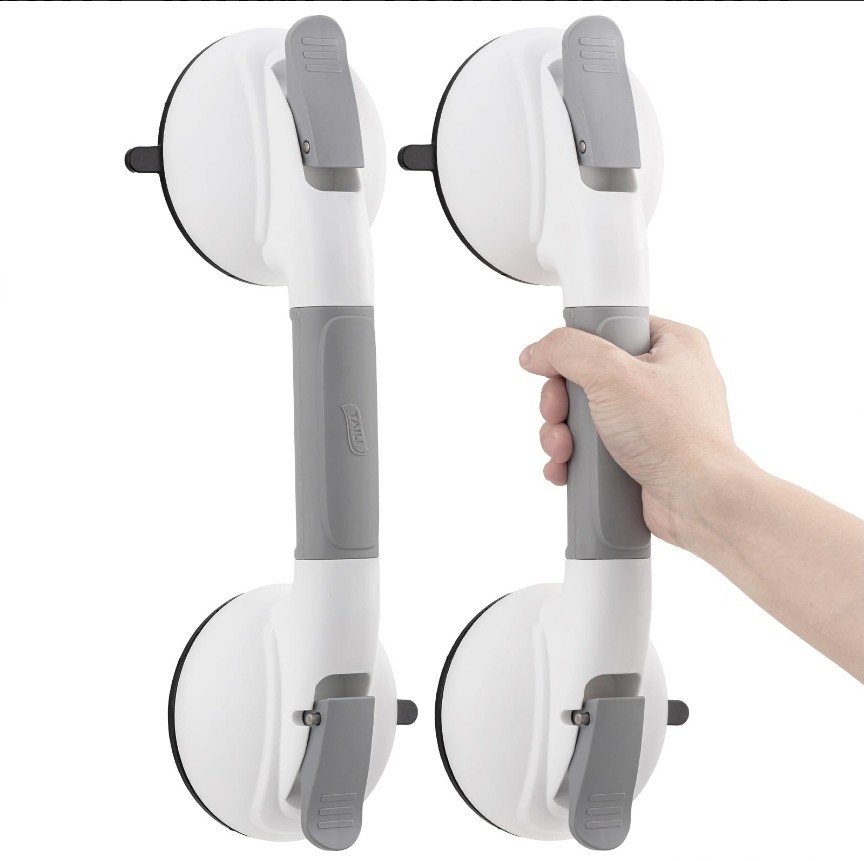 TAILI 2-Pack Suction Grab Bars for Shower & Bathtub – Open Box
