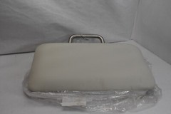 Lift Assist Rectangular Naugahyde Cushion Shower Seat Mount White Replacement