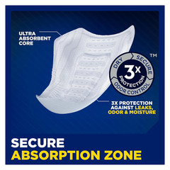Tena Men Overnight Incontinence Protective Guard, Overnight Absorbency, 30 Ct