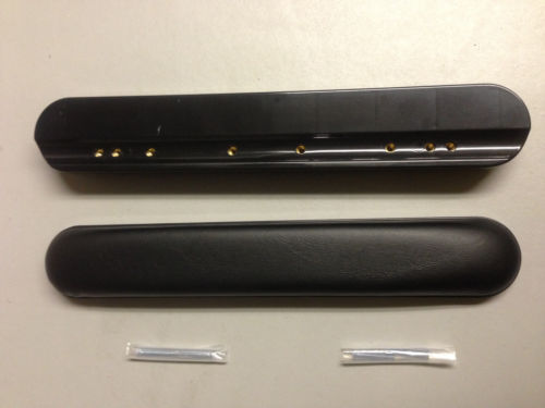 Wheelchair Armrest Pair Black Padded 10″ Desk length fits Everest & Jennings