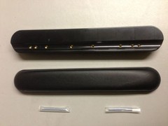 Wheelchair Armrest Pair Black Padded 10″ Desk length fits Everest & Jennings