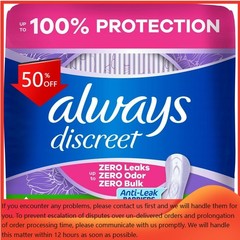 Always Discreet Menopause Incontinence Liners -Very Light Absorbency – L – 111ct