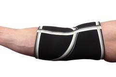 Gymreapers Elbow Sleeves for Weightlifting Powerlifting Large, Black/White