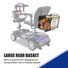 Four wheels Compact Travel Mobility Scooter with 300W Motor for Adult-300lbs RED