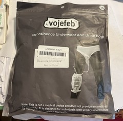 VOJEFEB Men Incontinence Underwear – 3 Urine Bags For Protection Size M New