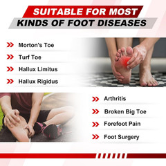 Morton’S Extension Orthotic, Recovery Carbon Fiber Insole-Rigid Foot Support Sho