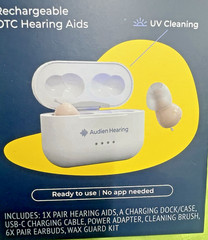 Audien ATOM PRO 2 Wireless Rechargeable OTC Hearing Aid, Comfort 4 Mode $289