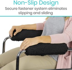Vive Wheelchair Armrest Pads (2 PCS) – Memory Foam Sheepskin Cushion Accessories