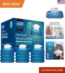Hypoallergenic Adult Wet Wipes with Aloe & Vitamin E – 600 Count for Caregivers