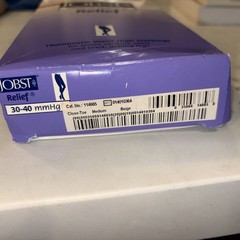 JOBST Relief 30-40 mmHg Therapeutic Waist High Beige Stockings Sz Medium NEW