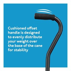 Adjustable Quad Cane Supports up to 250 Pounds Adjustable Height Black