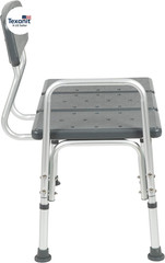 HERCULES Series 300 Lb. Capacity Adjustable Gray Bath & Shower Transfer Bench wi
