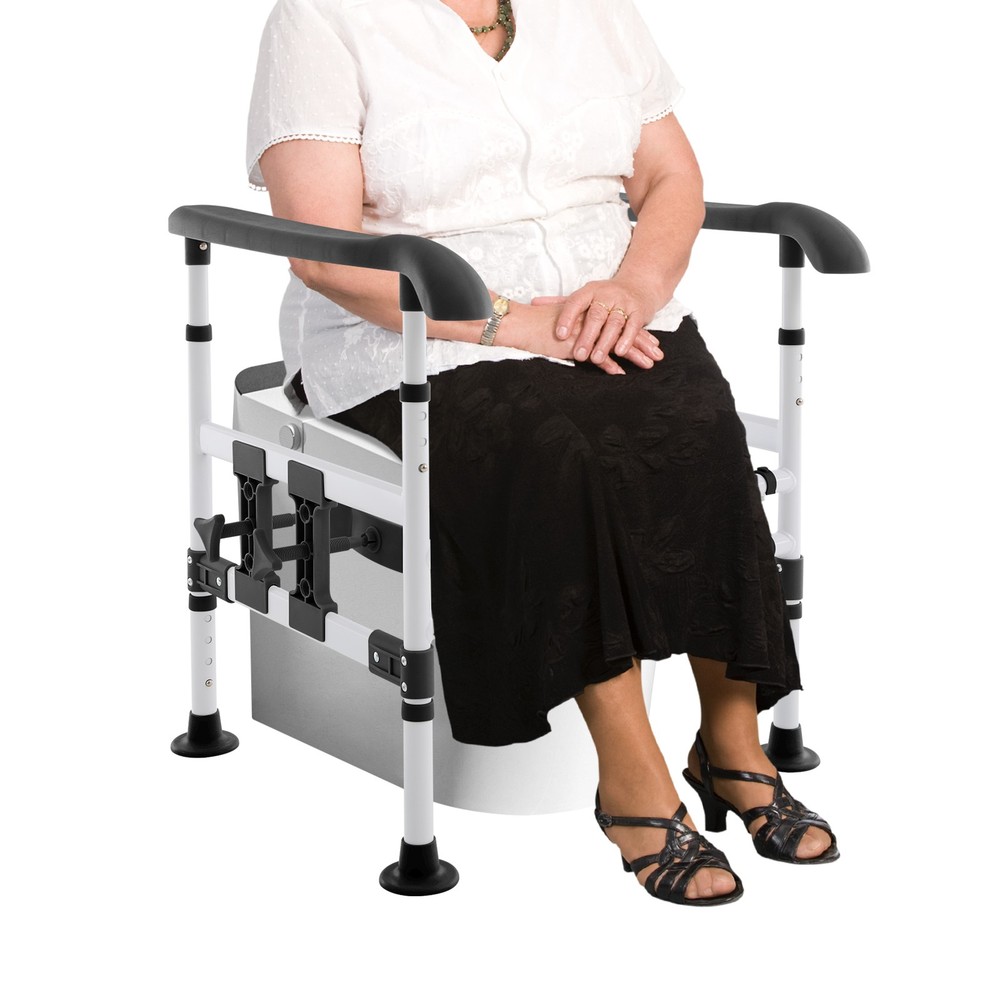 Toilet Safety Rails 330 lbs Adjustable Toilet Safety Frame & Rails for Elderly