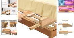 Mattress Lifter & Bed Maker Tool Set, Acacia Wood 2-Piece Lifting Tool .