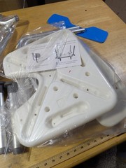 OPENED BOX NEW Padded Shower Chair With Arms & Back Bath Seat Adjustable Height