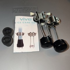 Vive Cane Tips for Ice – All Terrain Heavy Duty (2 Pack) Metal Retractable 4-Pro