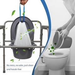 Commode Liners Disposable Waste Bags Fits All Standard Bedside Portable To