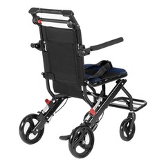 Uimoso Foldable Aluminum Transport Chair with 15.75-In Seat, Supports 220 lbs