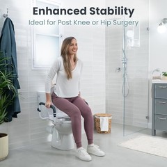 Toilet Safety Rails (250lb) – Adjustable Toilet Safety Rails, Toilet 1 Pack