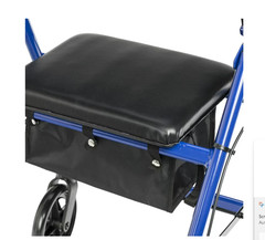 Drive Medical Four Wheel Rollator Rolling Walker with Fold Up Removable Back Sup