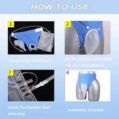 Urine Bags for Old Men, External Urinary Catheter for Male/Famale, Wearable U…