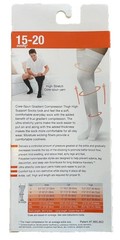 Core Spun Therafirm Compression Support Socks 15-20mmHg White Medium Long 17128