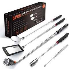 Telescoping Magnetic Pick Up Tool With 1 Lb And 15 Lb Pickup Rod Round And Squar