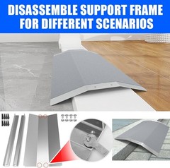 UOKRR 28.5″ Aluminum Threshold Ramp 1.2″ Rise Non-Slip Wheelchair Bridge