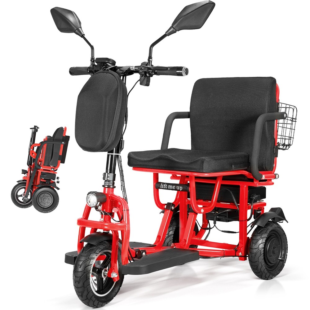 3-Wheel Foldable 700W Electric Senior Mobility Scooter 15mph 20 miles 300lbs