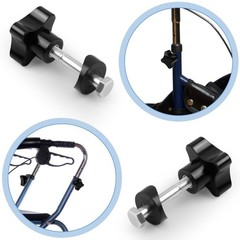 PEUTIER 2 Sets Rollator Walker Replacement Arm Adjustment Medium, Black
