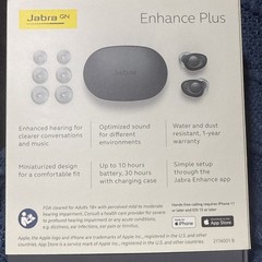 BRAND NEW/SEALED Jabra Enhance Plus OTC Hearing Aid Rechargeable Earbuds – Gray