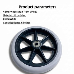 2Pcs 6 Inch Greyish Wheels for Walker – Universal Hard 6 inches, Light Whtie