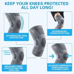 Compression knee sleeve Bamboo Knee Compression Sleeve bamboo knee sleeves fo…