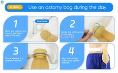 Bladder Lumbar Side Pocket Day/Night Set Latex Material Colostomy bags Reusable