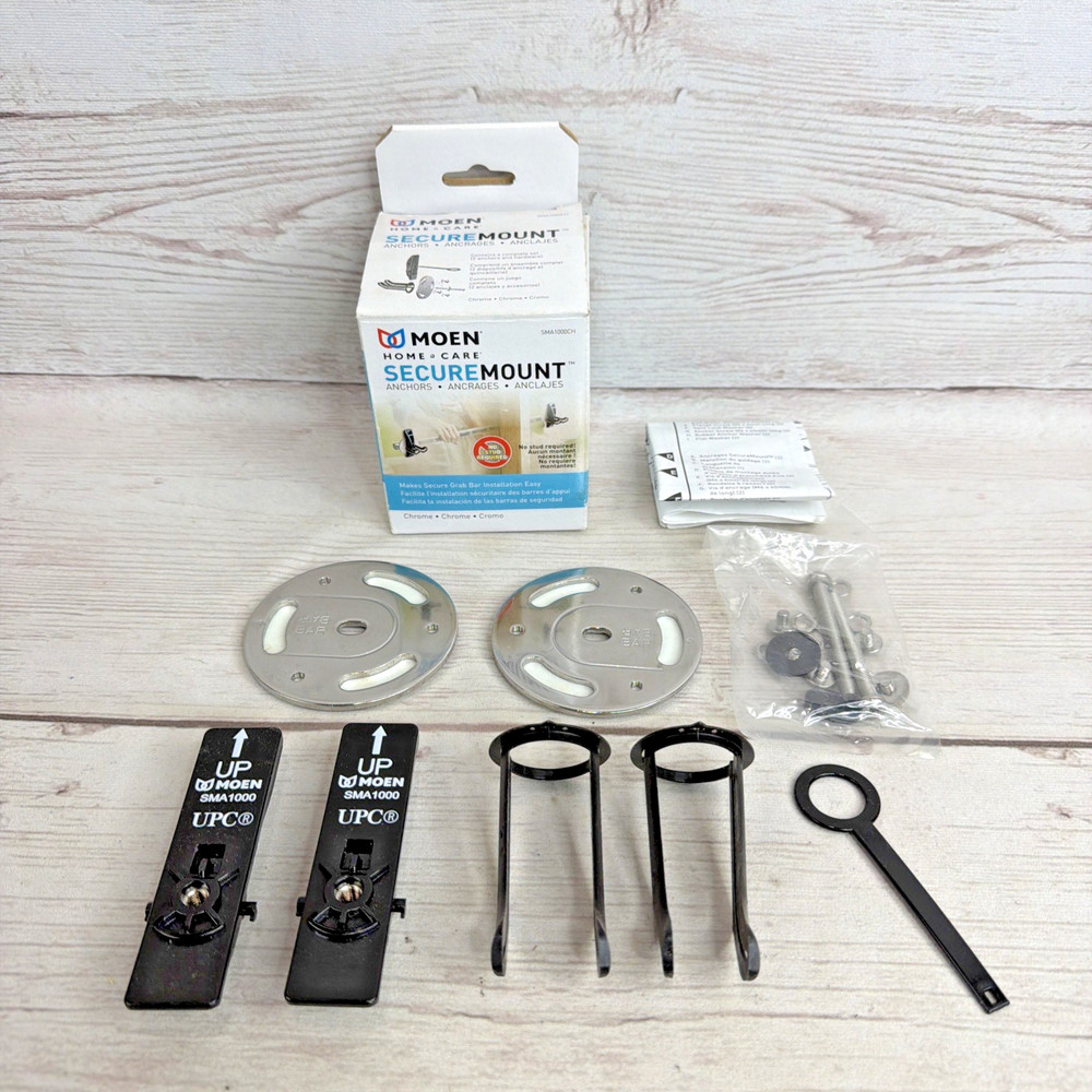 New OBX MOEN SecureMount Behind The Wall Anchor Pair SMA1000CH Free Shipping!