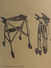 Stander Wonder Able Life Foldable Rollator Walker Cobalt Blue 4250-CB -Fast Ship
