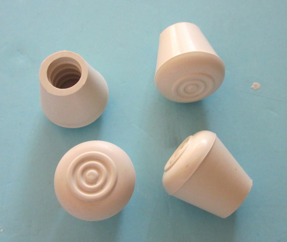 NEW 1/2″ white rubber CRUTCH tip (pk.of 4) For CANES, STOOLS, TABLES, STANDS
