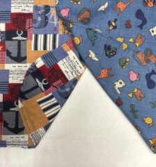 Adult Bibs 2 Pack Special Needs Elderly Handmade Reversible Blue NEW