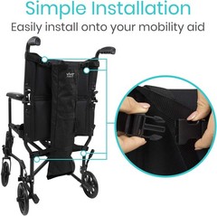 Vive Oxygen Tank Holder for Wheelchair – Portable Medical Cylinder Backpack f…