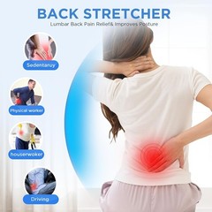Back Stretcher for Lower Back Pain Relief, 4 Level Adjustable Lumbar Back Cra…