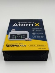 Audien Hearing Aids ATOM X – OTC Rechargeable w/ Touchscreen Case- Bluetooth UV