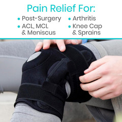 Vive Hinged Knee Brace – Relieves ACL, MCL, Meniscus Tear – Lightweight, Comfort