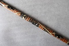 HORSE & HATCHET Handcrafted Hand Awesome Carved Wooden WALKING STICK Cane 36″
