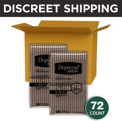 Depend Fresh Protection Adult Diapers for Men, Maximum Absorbency, 72 Count